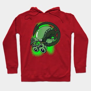 Vintage Retro Cartoon Style Alien Hoodie